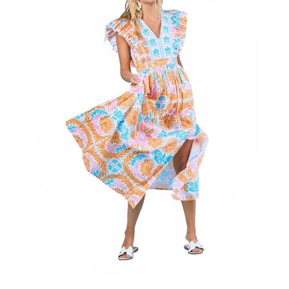 NEW SHERIDAN FRENCH stacey maxi dress in parfait jardin